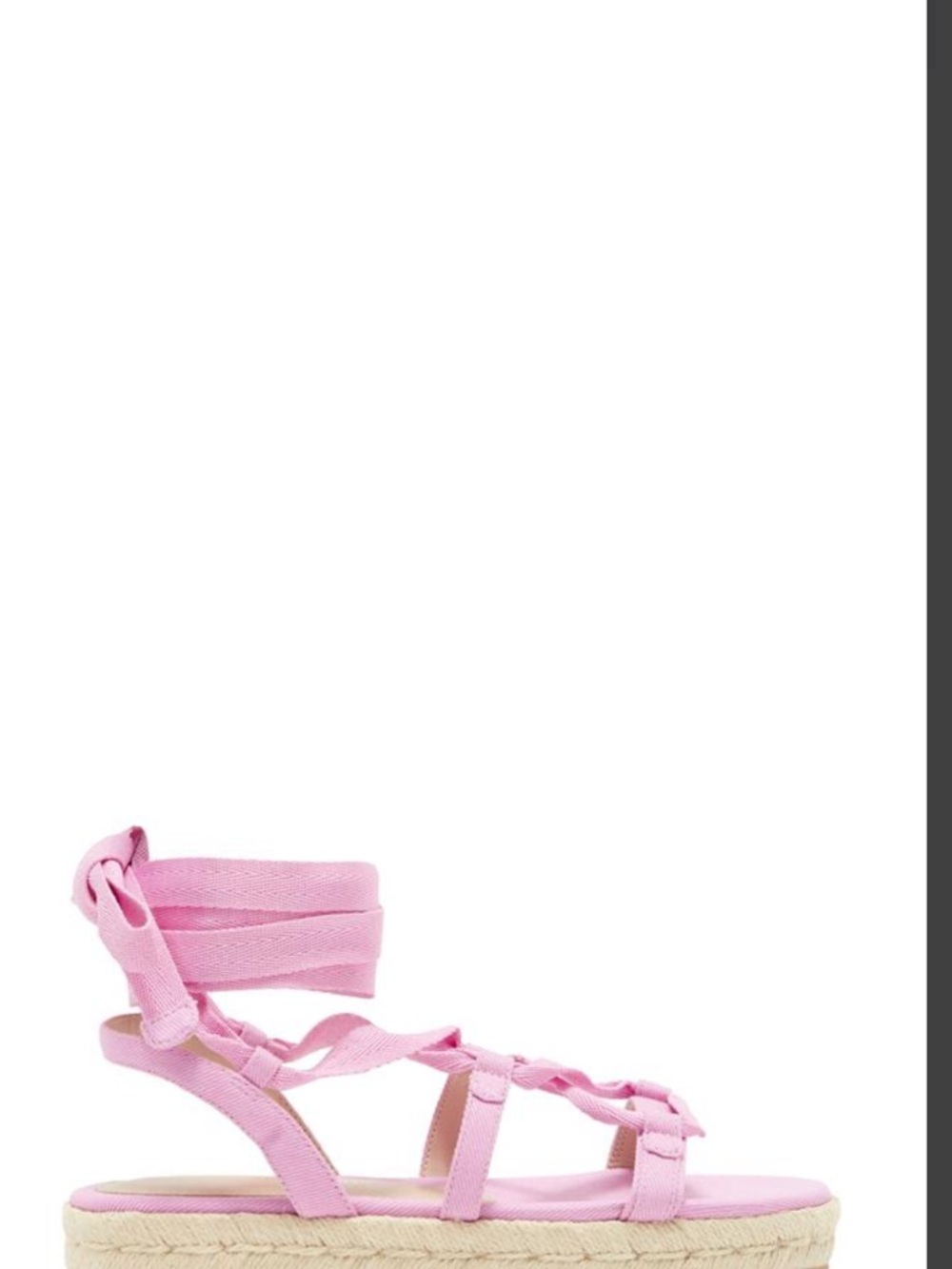 Stuart Weitzman Altdup Canvas Edpadrille in Pink 7.5 - Picture 3 of 6